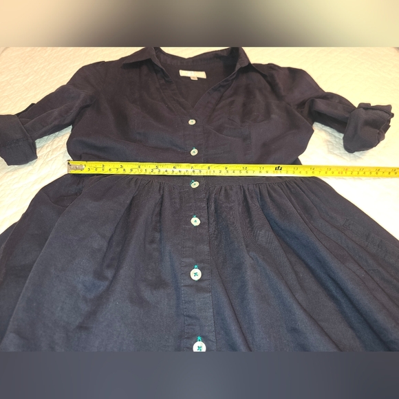 Anthropologie Moulinette Souers Navy Reed Shirt Dress Women's Size 4 - Picture 4 of 10